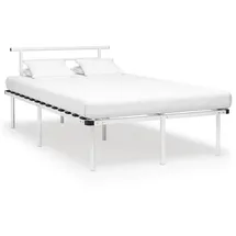 vidaXL Bettgestell 120 x 200 cm Weiß