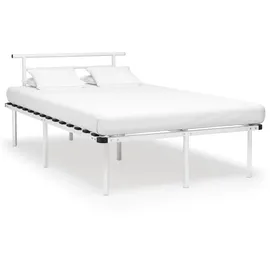 vidaXL Bettgestell 120 x 200 cm Weiß
