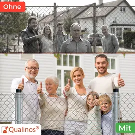 qualinos Maschendrahtzaun 34 x 30 cm Grün/Metall
