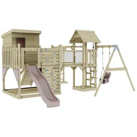 OUTDOORTOYS Spielturm Lene Holz Altrosa