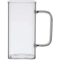 COFI 1453 Latte-Macchiato-Glas Square 2er Set Henkelglas Cocktail 350 ml Heißgetränke Kaffeeglas, Borosilikatglas, Hitzebeständig Latte Macchiato Glas Eiskaffeegläser