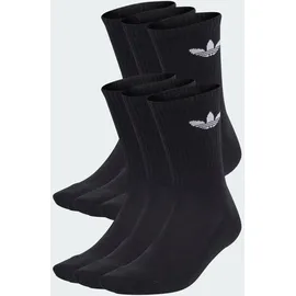 adidas Trefoil Cushion Crew Socken 6er Pack Schwarz/Weiß 46-48