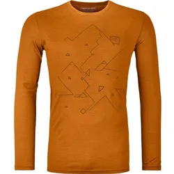 ORTOVOX Herren Shirt 185 MERINO TANGRAM LS M, sly fox, L