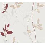 A.S. Création Vliestapete Floral Blätter Ranken Cremeweiß/Beige/Rot 10,05 x 0,53 m 2497-39