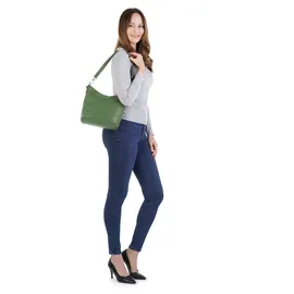 Cluty Umhängetasche Leder Grün