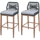 Proregal Rope-Barhocker 101 x 45 x 50 cm Anthrazit