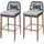 Proregal Rope-Barhocker 101 x 45 x 50 cm Anthrazit