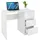 ML-Design Schreibtisch mit 3 Schubladen, 90x76x50 cm, Weiß, Schubladenfronten in Hochglanz, viel Stauraum, Arbeitstisch Bürotisch Computertisch Homeoffice