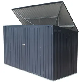 Westmann Mülltonnenbox für 3 Tonnen 235 x 97 x 128 cm dunkelgrau