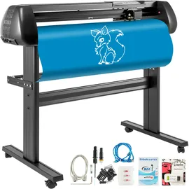 Vevor Schneideplotter, Plottermaschine Max. 720 mm Papiervorschub, Vinyl Schneideplotter, Folienplotter, Vinyl Schneideplotter Maschine, Schnittgenauigkeit 0,01 mm, Hobby Plotter, 3 Klingen Inkl.