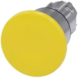 Siemens 3SU10501BA300AA0 Pilzdrucktaster, 22mm, rund, Metall, hochglanz, gelb
