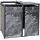 Proregal Mülltonnenbox 2er 117x132x80cm Anthrazit Marmor-Optik dunkel
