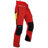 Forst-und Schnittschutzhose "VENTILATION" Klasse 1 rot - XS - lang - Rot