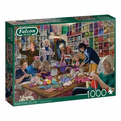 Jumbo Spiele Puzzle Falcon Knitting Club 1000 Teile, 1000 Puzzleteile bunt