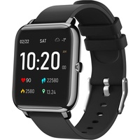 IDEALROYAL Smartwatch, Herren, Damen, Smartwatch, Sportuhr, Schrittzähler, Schlafmonitor, Pulsmesser, wasserdicht, für iOS Android 1,4 Zoll