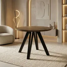 WFL GROUP Rund 100 x 77 x 100 cm braun