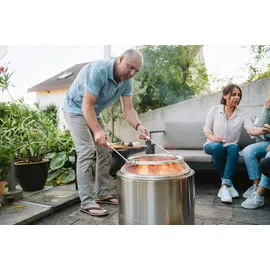 Solo Stove Funkenschutz für Bonfire Edelstahl inkl. 2 Heber Silber