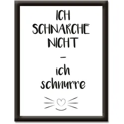 Artland Wandbild »Ich schnarche nicht - ich schnurre«, Sprüche & Texte, (1 St.) Artland schwarz