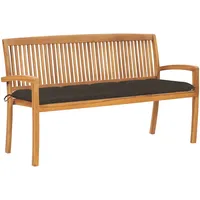 vidaXL Stapelbank 159 x 47 x 90 cm Taupe