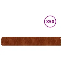 vidaXL Rasenkante 15 x 103 cm 50 Stück braun