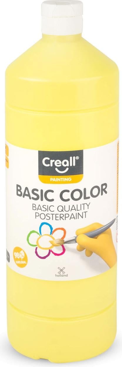 Creall, Künstlerfarbe + Bastelfarbe, Schoolverf Lichtgeel, 1 liter