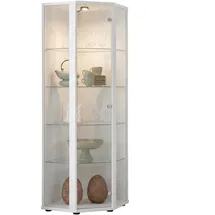 K-Möbel Eckvitrine 176 x 56,5 x 56,5 cm Weiß