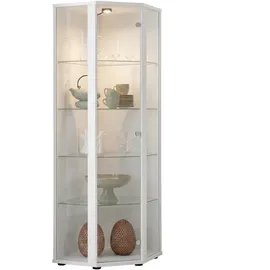 K-Möbel Eckvitrine 176 x 56,5 x 56,5 cm Weiß