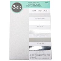 Sizzix Surfacez Opulent Cardstock A4 Silber 50 Blatt