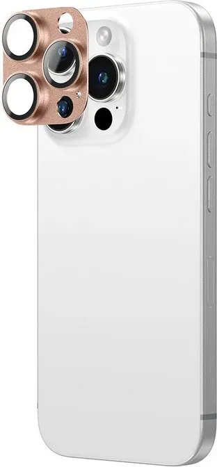AmazingThing Kameraobjektiv aus luftfahrtzertifiziertem Legierungsglas für iPhone 16 Pro / 16 Pro Max - Roségold
