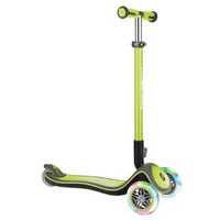 Globber Elite Deluxe mit Leuchtrollen green