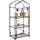 Relaxdays Foliengewächshaus Stahl Schwarz PVC 126 x 59 x 37 cm