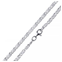 Materia Panzerkette S-Panzerkette 3mm diamantiert K45, aus 925 Sterling Silber 40 cm