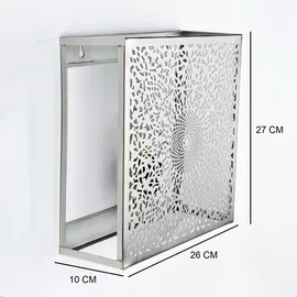 Marrakesch Orient & Mediterran Interior 2er Set Wandleuchte Yakin Silber H 27 cm - Orientalisch & Handgefertigt