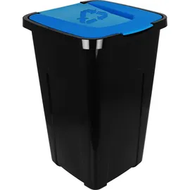 Centi Abfalltonne Recycling 50 l Schwarz