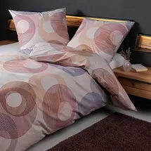 JANINE Davos 65175 Grafisch Beere 200 x 220 cm + 2 x 80 x 80 cm