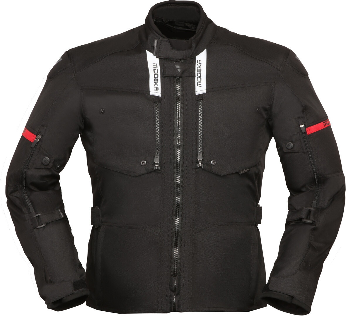 Modeka Raegis Motorfiets textiel jas, zwart, 2XL Voorman