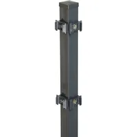 Floraworld Zaunpfosten 4 x 170 cm Grau/Stahl