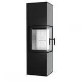 Kaminofen Hitze SIGA 6,5 kW Eckscheiben Ofen Holzofen Kamin Holz schwarz