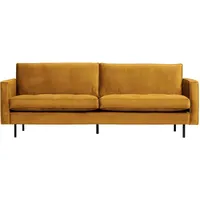 Sofa Rodeo Classic 2,5 Sitzer Samt, modern, ocker, weicher Bezug für 2–3 Personen