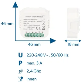 Unitec WIFI Jalousie-Einbaumodul steuerbar per Tuya-App