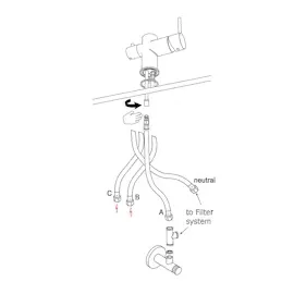 VIZIO Einhebelmischer mit Schlauchbrause Blau
