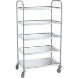 kompatible Ware Servierwagen silber 84,5 x 52,5 x 156,0 cm