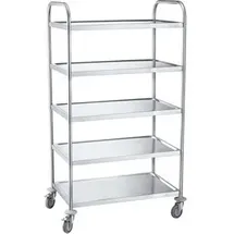 kompatible Ware Servierwagen silber 84,5 x 52,5 x 156,0 cm