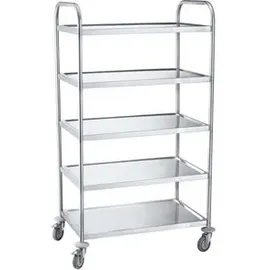 kompatible Ware Servierwagen silber 84,5 x 52,5 x 156,0 cm