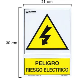 Elektrisches Gefahrenschild 30x21 cm.