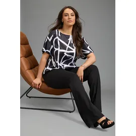 laura scott curve Satinbluse gemustert Schwarz 52/54