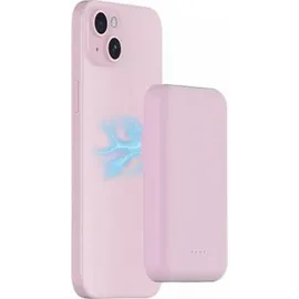 Bigben Connected Bigben Powerbank Induktionsladegerät, MagSafe kompatibel, Rosa (5000 mAh), Powerbank, Rosa
