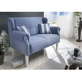 Home Affaire Küchensofa HOME AFFAIRE "Moro", blau, B:138cm H:99cm T:73cm, 60% Polyester, 40% Baumwolle, Sofas, inkl. 2 Stk. Zierkissen gestreift, verschiedenen Stoffe und Farben