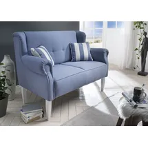 Home Affaire Küchensofa HOME AFFAIRE "Moro", blau, B:138cm H:99cm T:73cm, 60% Polyester, 40% Baumwolle, Sofas, inkl. 2 Stk. Zierkissen gestreift, verschiedenen Stoffe und Farben