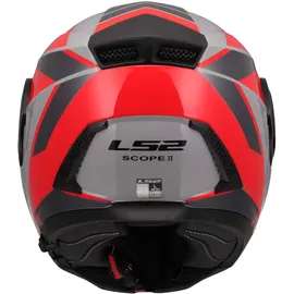 LS2 FF902 Scope II Oxyd Klapphelm - Grau/Rot/Schwarz / XS